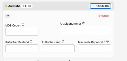 my.senvend: Auswahl im Planogram